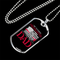 My Favorite Firefighter Dad Necklace Stainless Steel or 18k Gold Dog Tag 24" Chain-Express Your Love Gifts