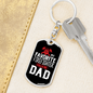 My Favorite Firefighter Son Keychain Stainless Steel or 18k Gold Dog Tag Keyring-Express Your Love Gifts