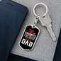 My Favorite Firefighter Son Keychain Stainless Steel or 18k Gold Dog Tag Keyring-Express Your Love Gifts
