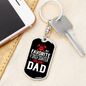 My Favorite Firefighter Son Keychain Stainless Steel or 18k Gold Dog Tag Keyring-Express Your Love Gifts