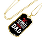 My Favorite Firefighter Son Necklace Stainless Steel or 18k Gold Dog Tag 24" Chain-Express Your Love Gifts