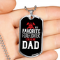 My Favorite Firefighter Son Necklace Stainless Steel or 18k Gold Dog Tag 24" Chain-Express Your Love Gifts