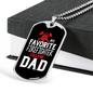 My Favorite Firefighter Son Necklace Stainless Steel or 18k Gold Dog Tag 24" Chain-Express Your Love Gifts