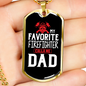 My Favorite Firefighter Son Necklace Stainless Steel or 18k Gold Dog Tag 24" Chain-Express Your Love Gifts