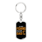My Favorite Fishing Dad Fishing Keychain Stainless Steel or 18k Gold Dog Tag Keyring-Express Your Love Gifts
