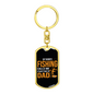 My Favorite Fishing Dad Fishing Keychain Stainless Steel or 18k Gold Dog Tag Keyring-Express Your Love Gifts