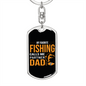 My Favorite Fishing Dad Fishing Keychain Stainless Steel or 18k Gold Dog Tag Keyring-Express Your Love Gifts