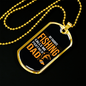 My Favorite Fishing Dad Necklace Stainless Steel or 18k Gold Dog Tag 24" Chain-Express Your Love Gifts