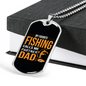My Favorite Fishing Dad Necklace Stainless Steel or 18k Gold Dog Tag 24" Chain-Express Your Love Gifts