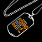 My Favorite Fishing Dad Necklace Stainless Steel or 18k Gold Dog Tag 24" Chain-Express Your Love Gifts