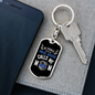 My Favorite Police Officer Calls Me Mom Black Keychain Stainless Steel or 18k Gold Dog Tag Keyring-Express Your Love Gifts