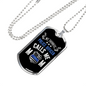 My Favorite Police Officer Calls Me Mom Black Necklace Stainless Steel or 18k Gold Dog Tag 24" Ball Chain-Express Your Love Gifts