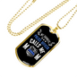My Favorite Police Officer Calls Me Mom Black Necklace Stainless Steel or 18k Gold Dog Tag 24" Ball Chain-Express Your Love Gifts