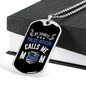 My Favorite Police Officer Calls Me Mom Black Necklace Stainless Steel or 18k Gold Dog Tag 24" Ball Chain-Express Your Love Gifts