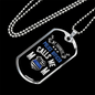 My Favorite Police Officer Calls Me Mom Black Necklace Stainless Steel or 18k Gold Dog Tag 24" Ball Chain-Express Your Love Gifts