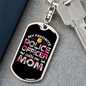 My Favorite Police Officer Calls Me Mom Keychain Stainless Steel or 18k Gold Dog Tag Keyring-Express Your Love Gifts