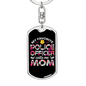 My Favorite Police Officer Calls Me Mom Keychain Stainless Steel or 18k Gold Dog Tag Keyring-Express Your Love Gifts