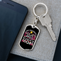 My Favorite Police Officer Calls Me Mom Keychain Stainless Steel or 18k Gold Dog Tag Keyring-Express Your Love Gifts