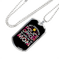 My Favorite Police Officer Calls Me Mom Necklace Stainless Steel or 18k Gold Dog Tag 24" Ball Chain-Express Your Love Gifts