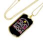My Favorite Police Officer Calls Me Mom Necklace Stainless Steel or 18k Gold Dog Tag 24" Ball Chain-Express Your Love Gifts