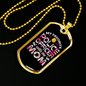My Favorite Police Officer Calls Me Mom Necklace Stainless Steel or 18k Gold Dog Tag 24" Ball Chain-Express Your Love Gifts