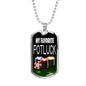 My Favorite Potluck Dog Tag Stainless Steel or 18k Gold 24" Chain-Express Your Love Gifts