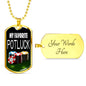 My Favorite Potluck Dog Tag Stainless Steel or 18k Gold 24" Chain-Express Your Love Gifts