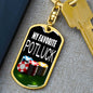 My Favorite Potluck Keychain Dog Tag Stainless Steel or 18k Gold-Express Your Love Gifts