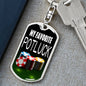 My Favorite Potluck Keychain Dog Tag Stainless Steel or 18k Gold-Express Your Love Gifts