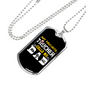 My Favorite Trucker Calls Me Dad Dog Tag Stainless Steel or 18k Gold 24" Chain-Express Your Love Gifts