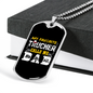 My Favorite Trucker Calls Me Dad Dog Tag Stainless Steel or 18k Gold 24" Chain-Express Your Love Gifts