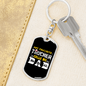 My Favorite Trucker Calls Me Dad Swivel Keychain Dog Tag Stainless Steel or 18k Gold-Express Your Love Gifts