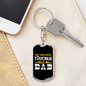 My Favorite Trucker Calls Me Dad Swivel Keychain Dog Tag Stainless Steel or 18k Gold-Express Your Love Gifts