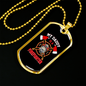 My Firefighter Daddy Necklace Stainless Steel or 18k Gold Dog Tag 24" Chain-Express Your Love Gifts