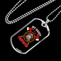 My Firefighter Daddy Necklace Stainless Steel or 18k Gold Dog Tag 24" Chain-Express Your Love Gifts