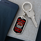 My Firefighter Son Keychain Stainless Steel or 18k Gold Dog Tag Keyring-Express Your Love Gifts