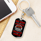 My Firefighter Son Keychain Stainless Steel or 18k Gold Dog Tag Keyring-Express Your Love Gifts