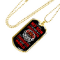 My Firefighter Son Necklace Stainless Steel or 18k Gold Dog Tag 24" Chain-Express Your Love Gifts