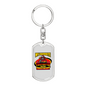 My Firefighter Sweetheart Keychain Stainless Steel or 18k Gold Dog Tag Keyring-Express Your Love Gifts