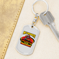 My Firefighter Sweetheart Keychain Stainless Steel or 18k Gold Dog Tag Keyring-Express Your Love Gifts