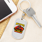 My Firefighter Sweetheart Keychain Stainless Steel or 18k Gold Dog Tag Keyring-Express Your Love Gifts