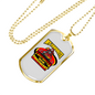 My Firefighter Sweetheart Necklace Stainless Steel or 18k Gold Dog Tag 24" Chain-Express Your Love Gifts