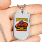 My Firefighter Sweetheart Necklace Stainless Steel or 18k Gold Dog Tag 24" Chain-Express Your Love Gifts