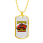 My Firefighter Sweetheart Necklace Stainless Steel or 18k Gold Dog Tag 24" Chain-Express Your Love Gifts