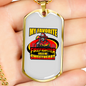 My Firefighter Sweetheart Necklace Stainless Steel or 18k Gold Dog Tag 24" Chain-Express Your Love Gifts
