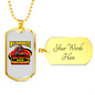 My Firefighter Sweetheart Necklace Stainless Steel or 18k Gold Dog Tag 24" Chain-Express Your Love Gifts