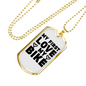 My First Love My Bike Biker Necklace Stainless Steel or 18k Gold Dog Tag 24"-Express Your Love Gifts