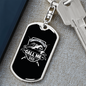 My Fishing Buddies Fishing Keychain Stainless Steel or 18k Gold Dog Tag Keyring-Express Your Love Gifts