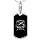 My Fishing Buddies Fishing Keychain Stainless Steel or 18k Gold Dog Tag Keyring-Express Your Love Gifts