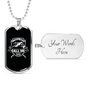 My Fishing Buddies Necklace Stainless Steel or 18k Gold Dog Tag 24" Chain-Express Your Love Gifts